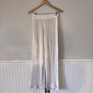Abercrombie and Fitch Crochet Pants Beach Cover Open-Knit Wide Leg Pants